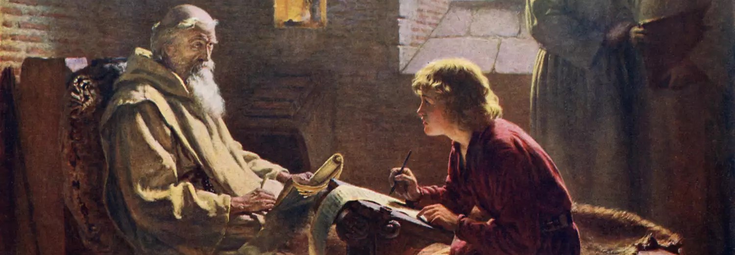 St. Bede teaching a young scholar